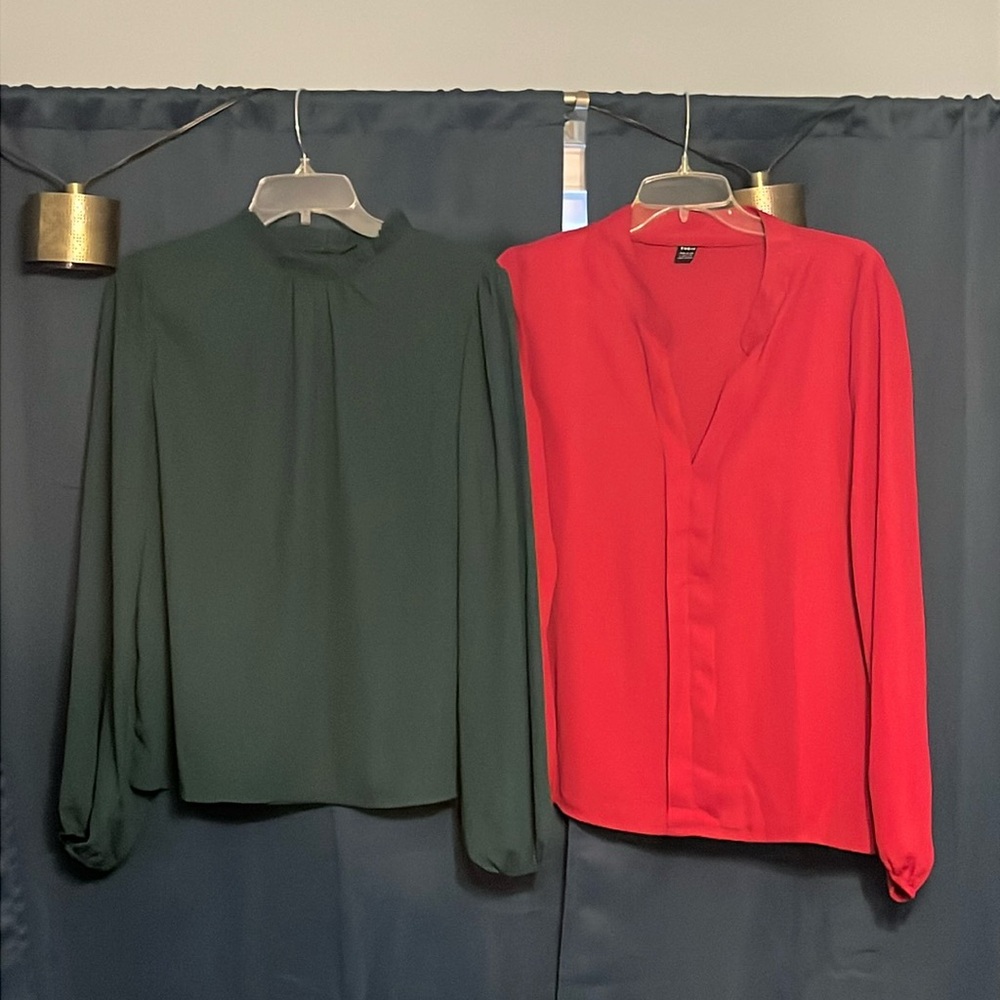 2 long sleeve dressy tops